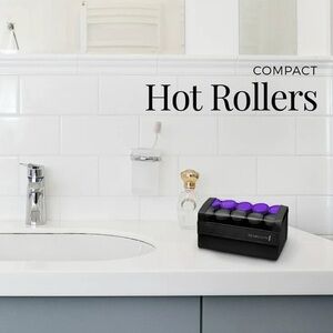 Remington Travel Size Professional 1.25" Compact Ceramic Hot Hair Rollers, 10PCS